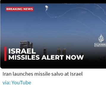 🇮🇱 向 🇮🇷 发射导弹齐射
