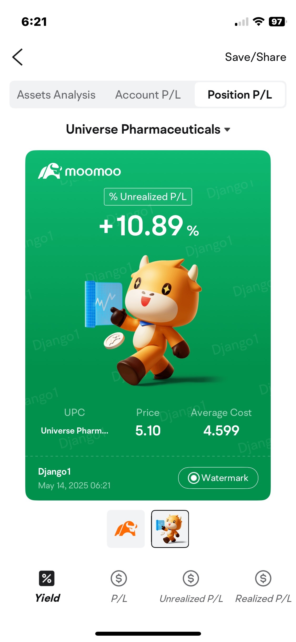 $Universe Pharmaceuticals (UPC.US)$ one green one red . I want both green 😔