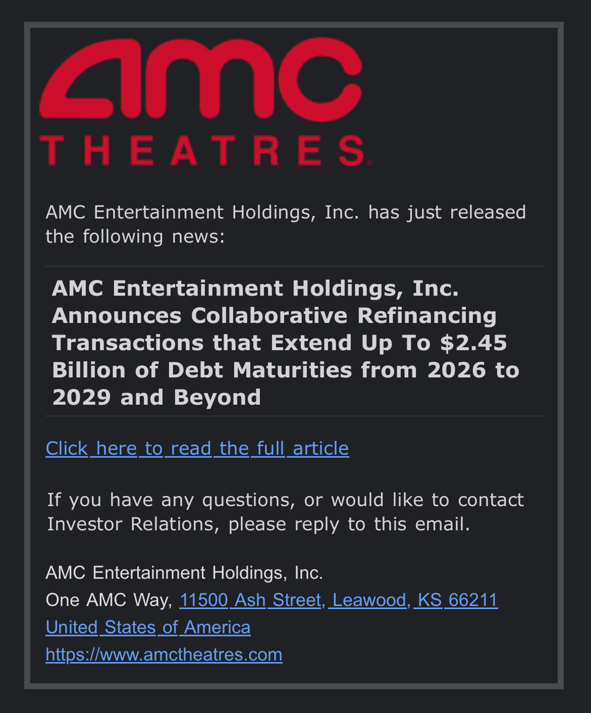 $AMC Entertainment (AMC.US)$