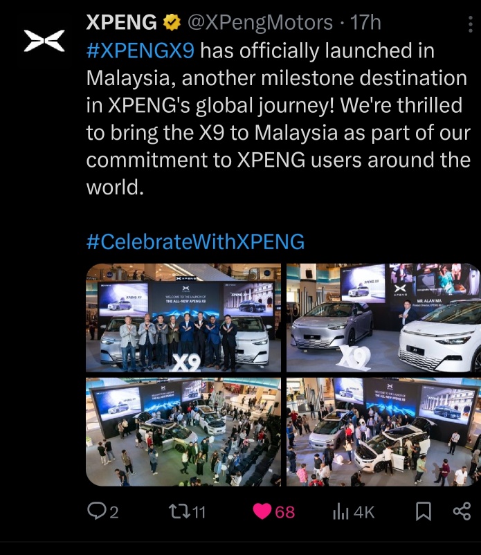 Xpeng in Malaysia now