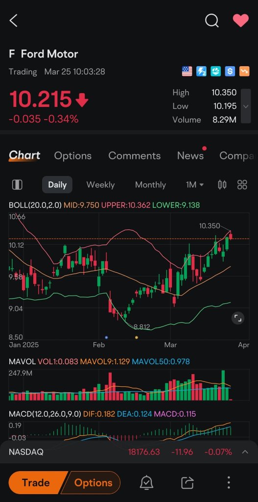 Something strange going on with Ford (F)