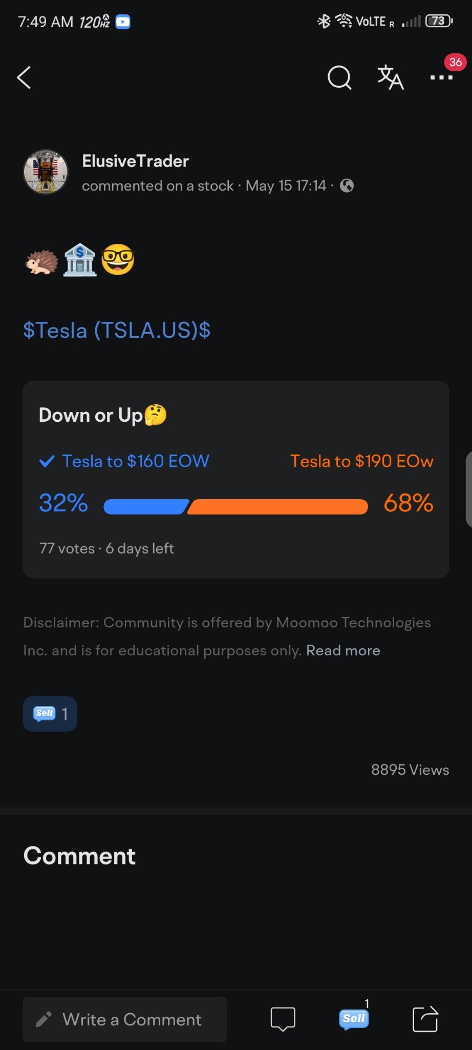 $特斯拉 (TSLA.US)$ 信任大眾 [小丑]