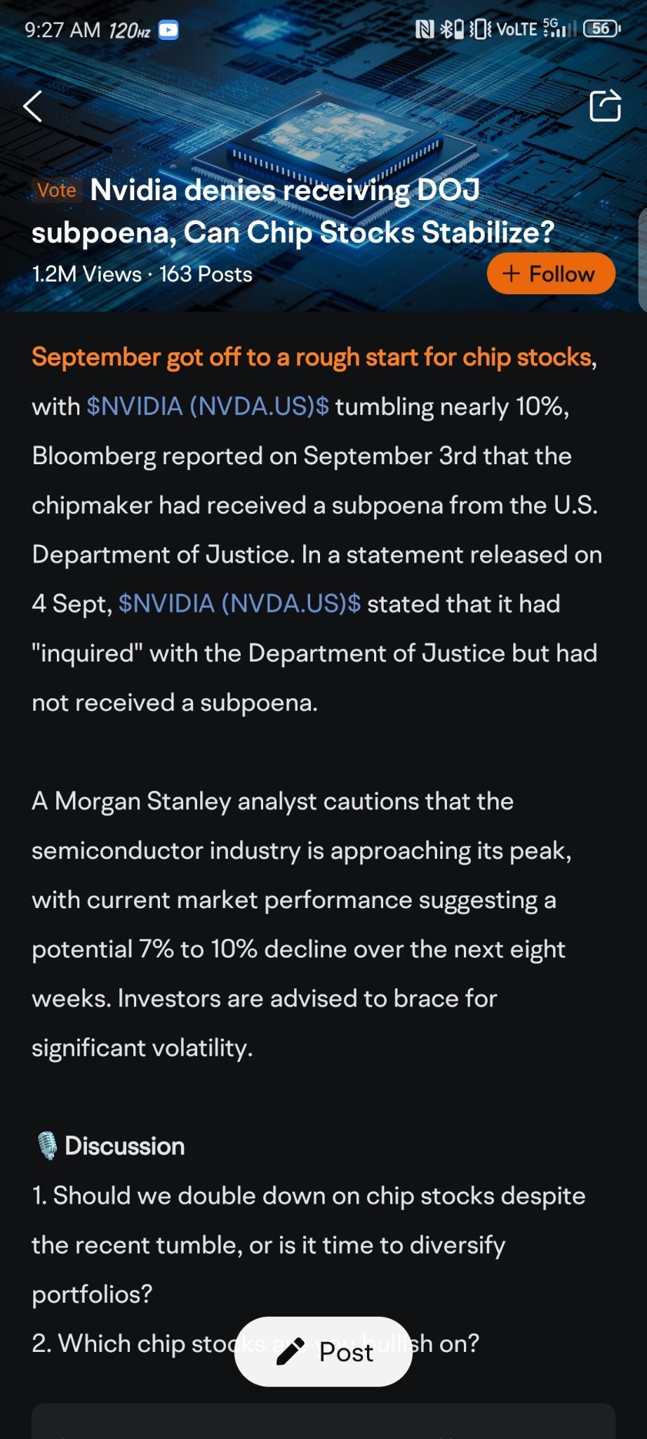 Morgan Stanley analyst cautioned? Dude I cautioned them first.