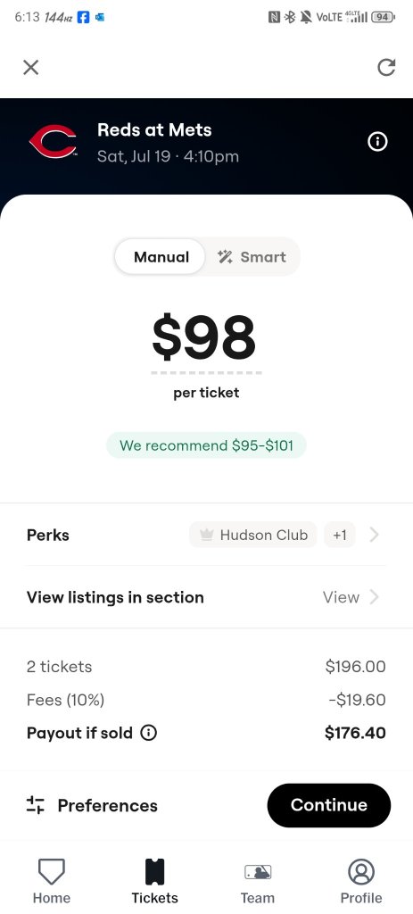 從moomoo獲得的免費棒球票。我沒有要求，他們就發信息給我。