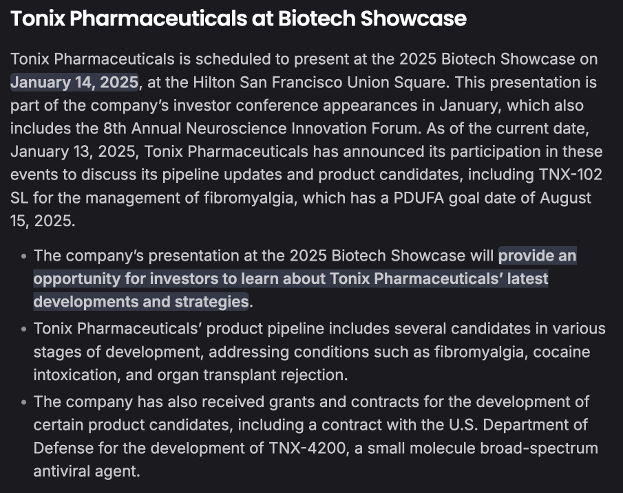 2025 Biotech Showcase on January 14, 2025