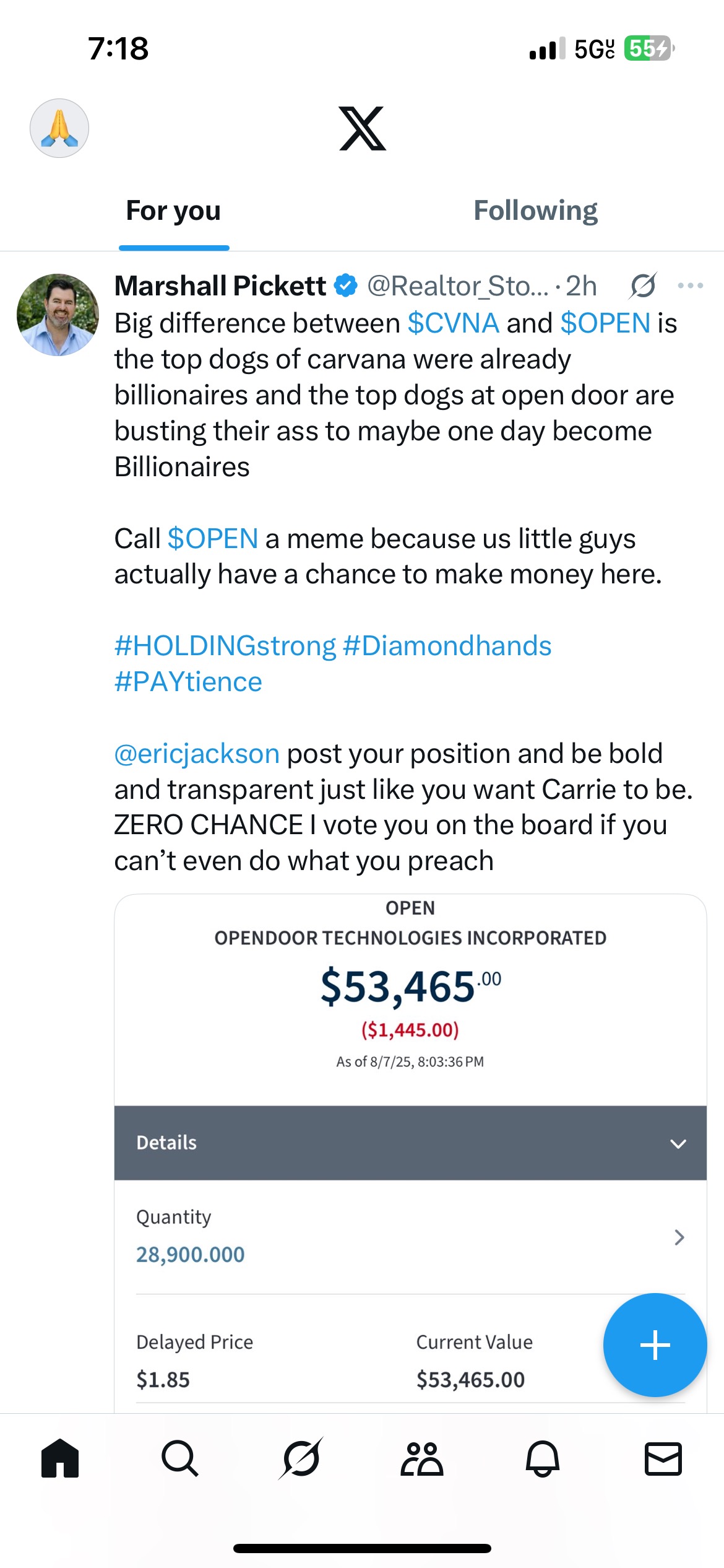 I just took some screenshots of retail investors’ opinions in the market. Thought I’d share my own comments and part of a conversation I had with one of them.