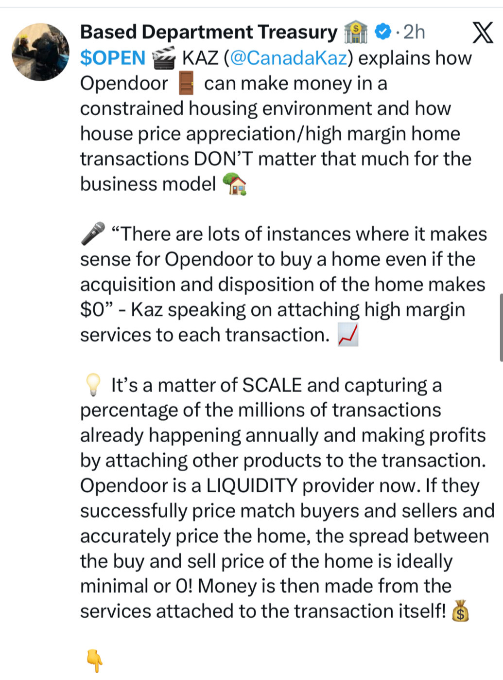 来自Kaz的重要更新 —— OPEN正接近高计划轨迹 🚀