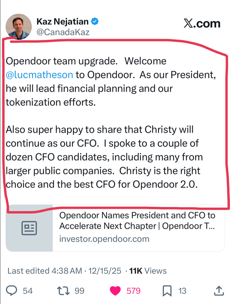 Opendoor 2.0正在成形——这就是信念的样子👏