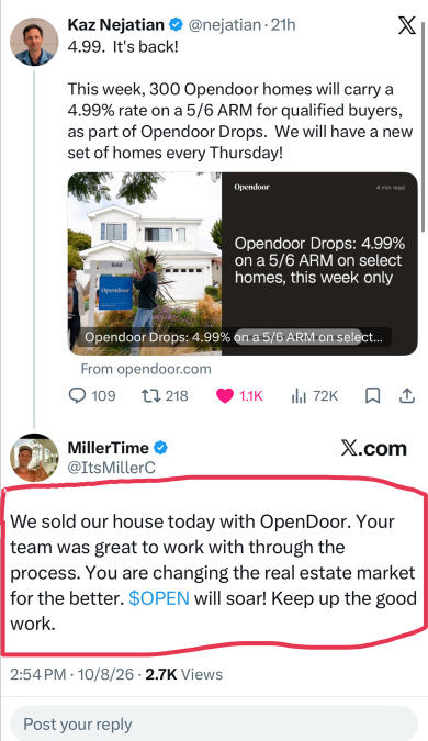 一位开心的卖家分享他们的 Opendoor 体验 🏡💙