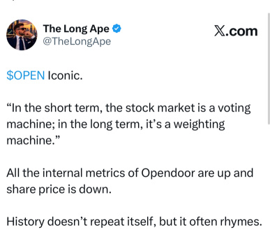 $OPEN：今日の株価が物語のすべてではありません 🏡💙