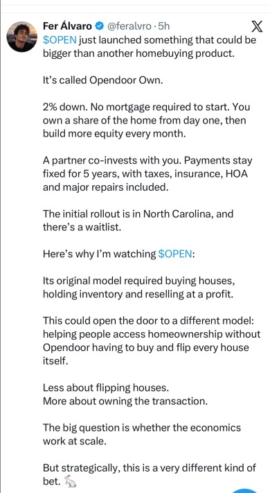 $OPEN: より多くの人々がマイホームを持てるように支援 🏡💙