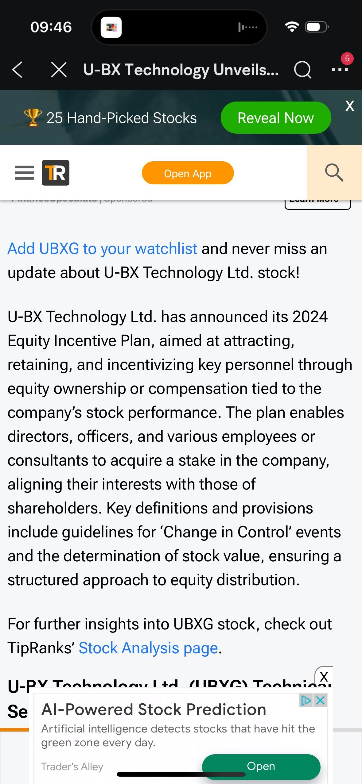 $U-BX Technology (UBXG.US)$