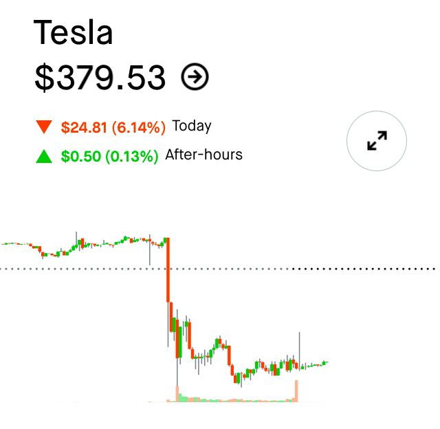 Tesla TSLA v TSLL Bull X