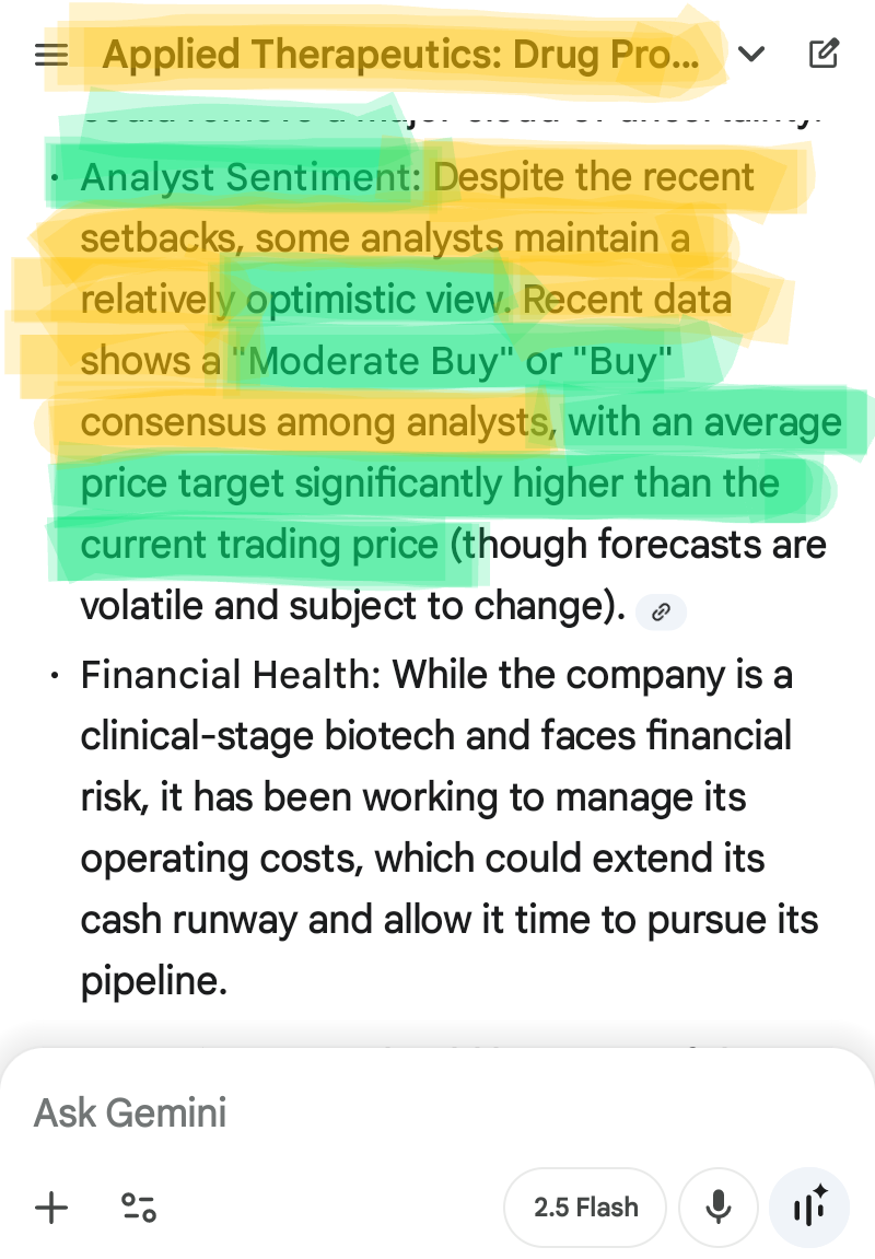 $Applied Therapeutics (APLT.US)$ "APPLIED THERAPEUTICS" HAS A "MEETING" WITH THE "FDA" TO "SUBMIT" "GOVORESTAT" FOR "APPROVAL" 💎🎁🎄... THE "FDA" "CRL" ( "COMP...