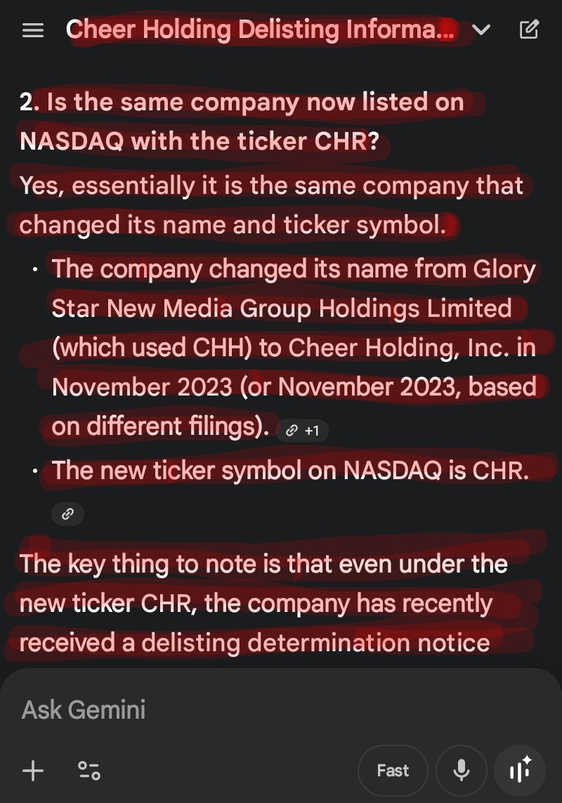 チアー ホールディング (CHR.US)$ 当該企業は既に2022年後半にティッカーシンボル「CHH」でナスダック上場... -  moomooコミュニティ