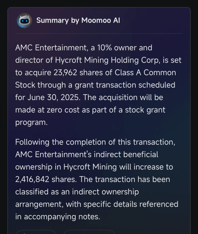 Small, very small, but some positive news for AMC