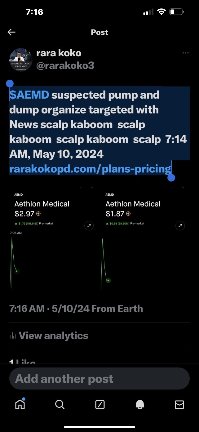 $AEMD suspected pump and dump organize targeted with News scalp kaboom  scalp kaboom  scalp kaboom  scalp  7:14 AM, May 10, 2024 rarakokopd.com/plans-pricing
