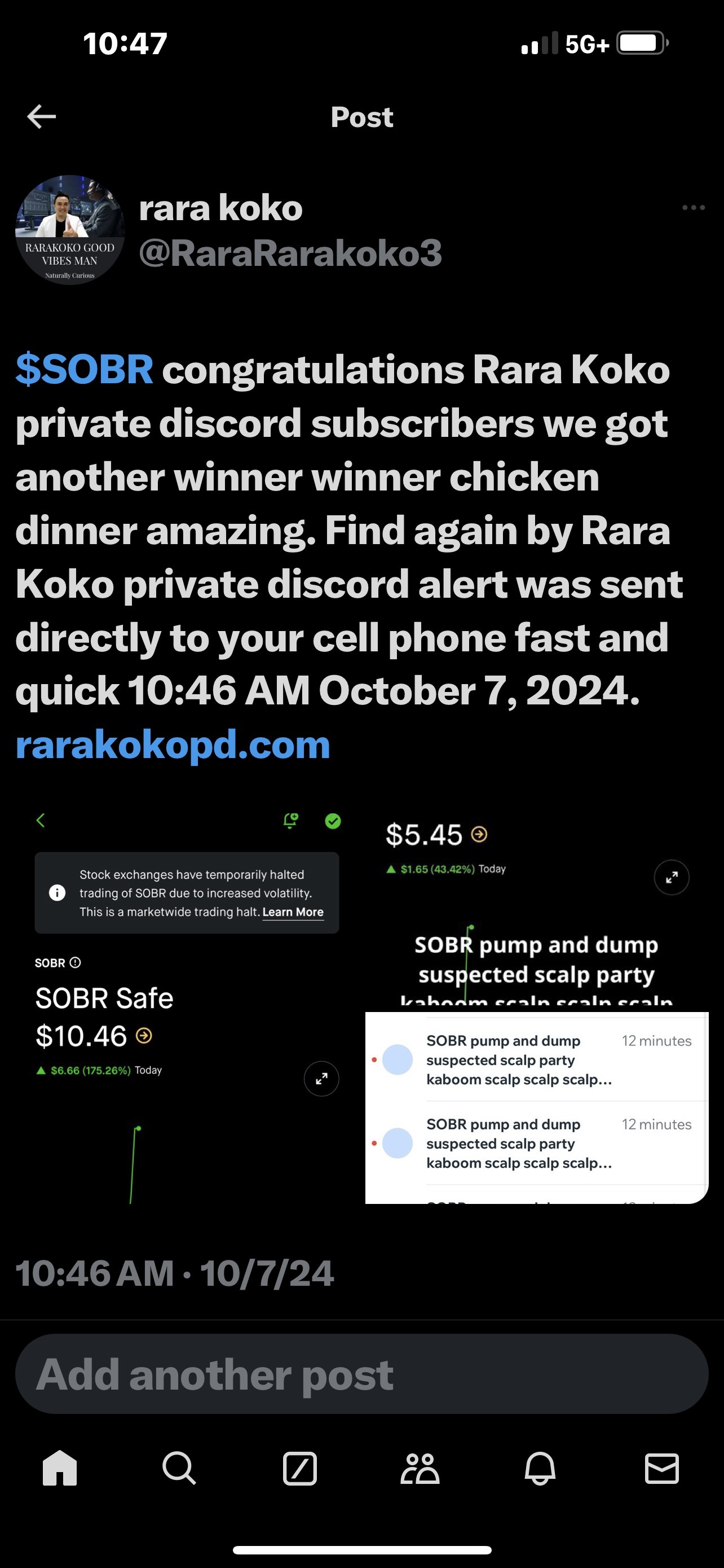 SOBR congratulations Rara Koko private discord subscribers ... - moomoo  Community