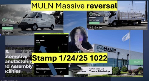 $MULN bottom price consolidation identified Massive reversal triggered, Company Massive move longterm kaboom - massive long term future financial kaboom stamp alert 8pm 1/24/25Now covering MULN futur