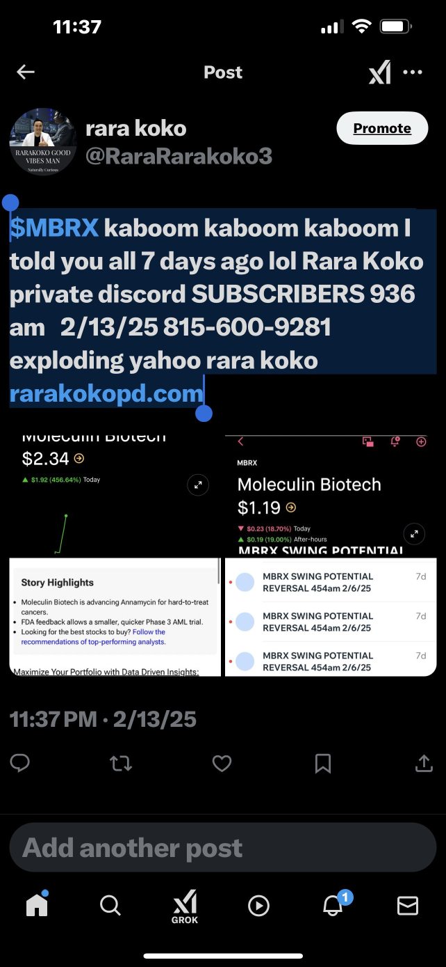 $MBRX バンバンバン、7日前に皆に言ったのに、笑 Rara Koko プライベートディスコード 登録者数 936 am   2/13/25 815-600-9281 爆発する yahoo rara koko rarakokopd.com