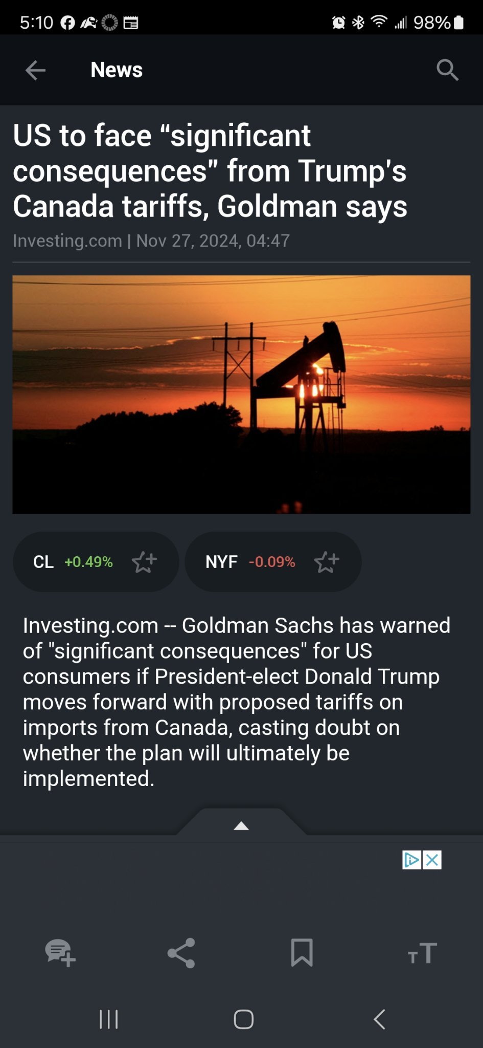 $SPDR S&P 500 ETF (SPY.US)$ "US to face “significant consequences” from Trump’s Canada tariffs, Goldman says"  [Share Link: US to face “significant consequences...