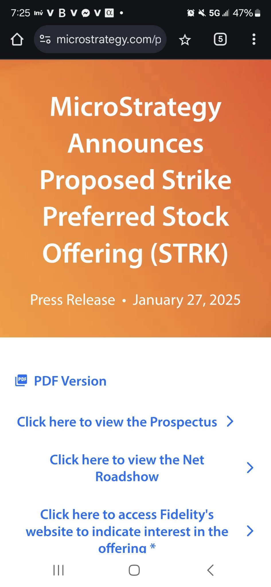 Strategy (MSTR.US)$ [链接: MicroStrategy宣布拟议的Strike优先股发行（STRK... - moomoo 社区