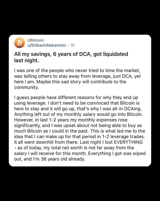 ⚡加密货币：六年来仅一次杠杆交易就导致了清算