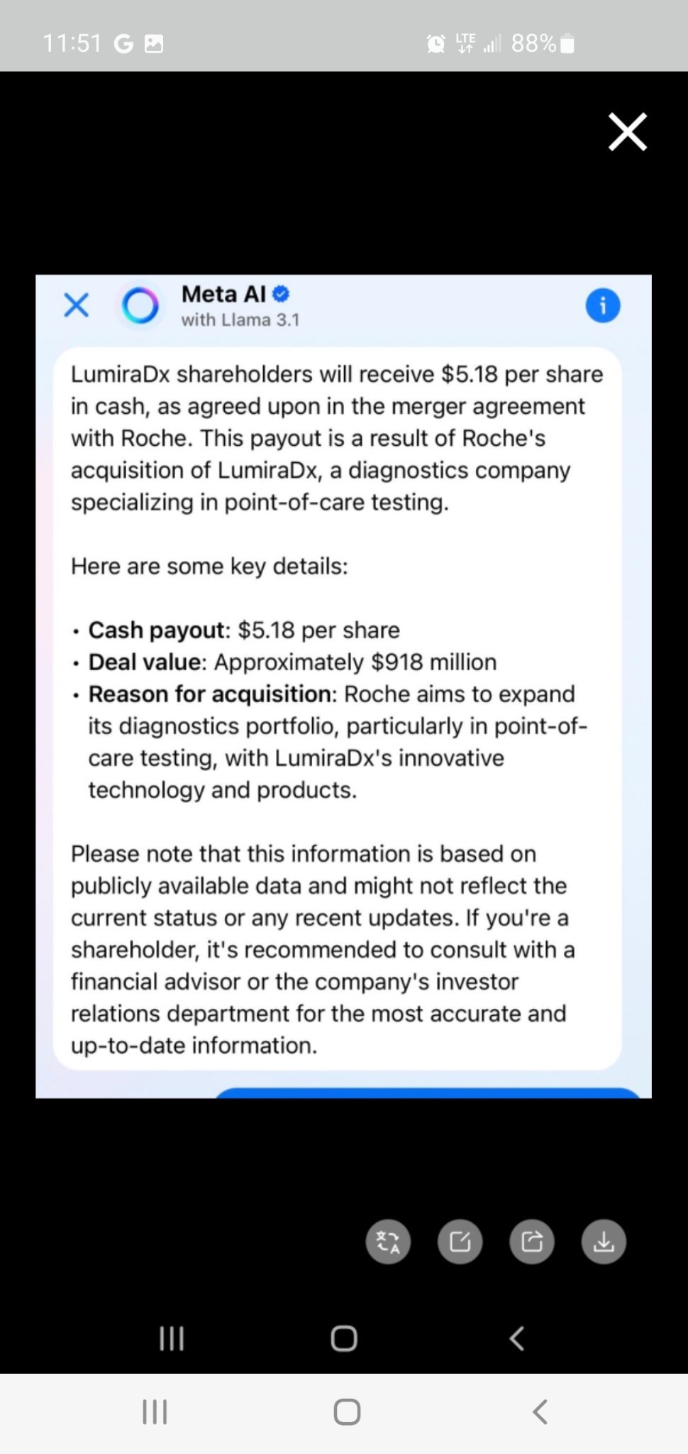 $LumiraDx (LMDXF.US)$ 人工智能是否从CMA报告中获取信息 ✂️