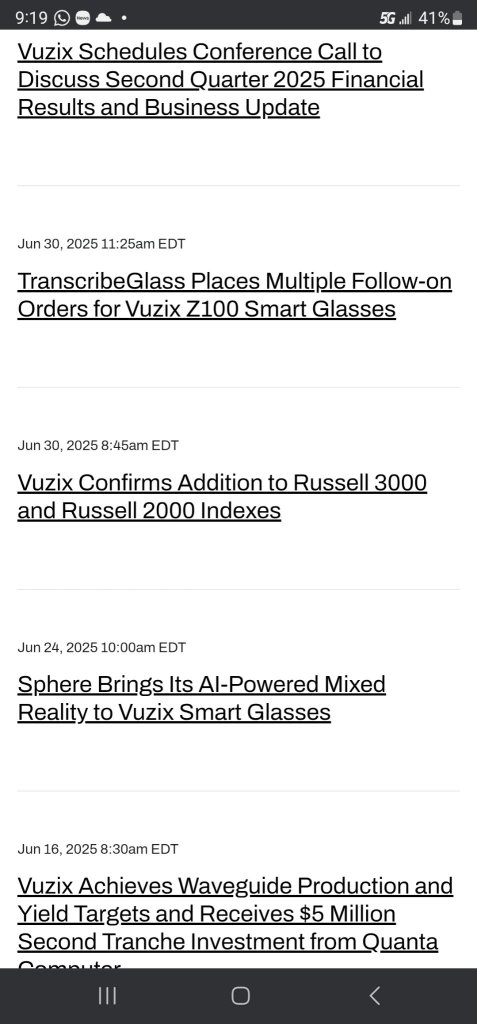 Recent news