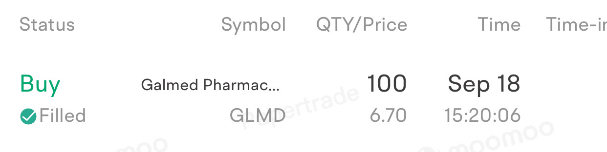 $Galmed Pharmaceuticals (GLMD.US)$ 当她在下跌时给出30%的利润，我会接受。30%的利润能让日工作变得不重要...祝你好运，亲爱的/GLMD笑