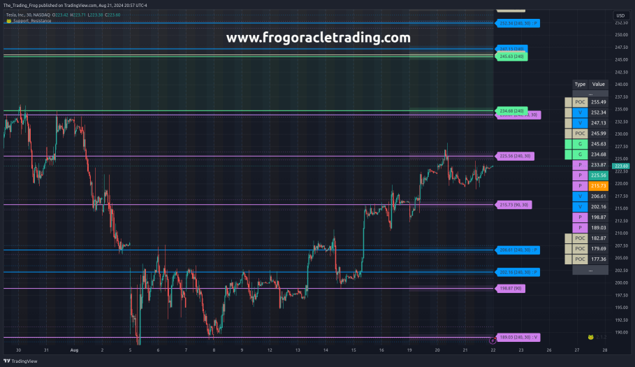 $TSLA Support / Resistance Levels