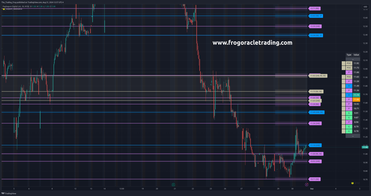 $PAGS Support / Resistance Levels