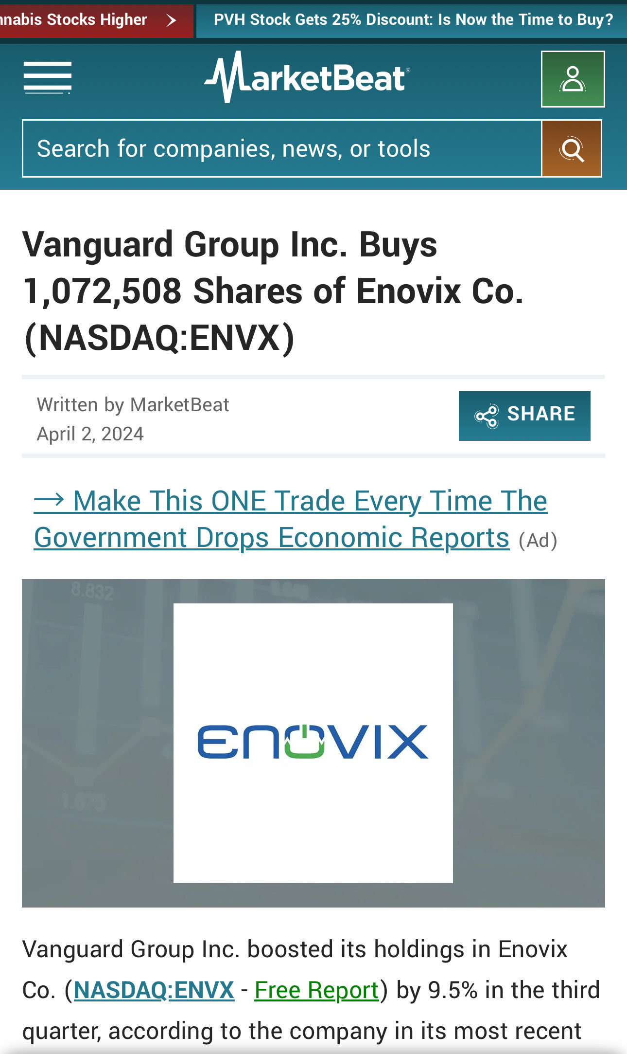 $エノビックス (ENVX.US)$ ゲス誰がディップを買っているか/Vanguardは成長を見ているんだ ヴァンガードは何か知っているだろう🤨📈📈