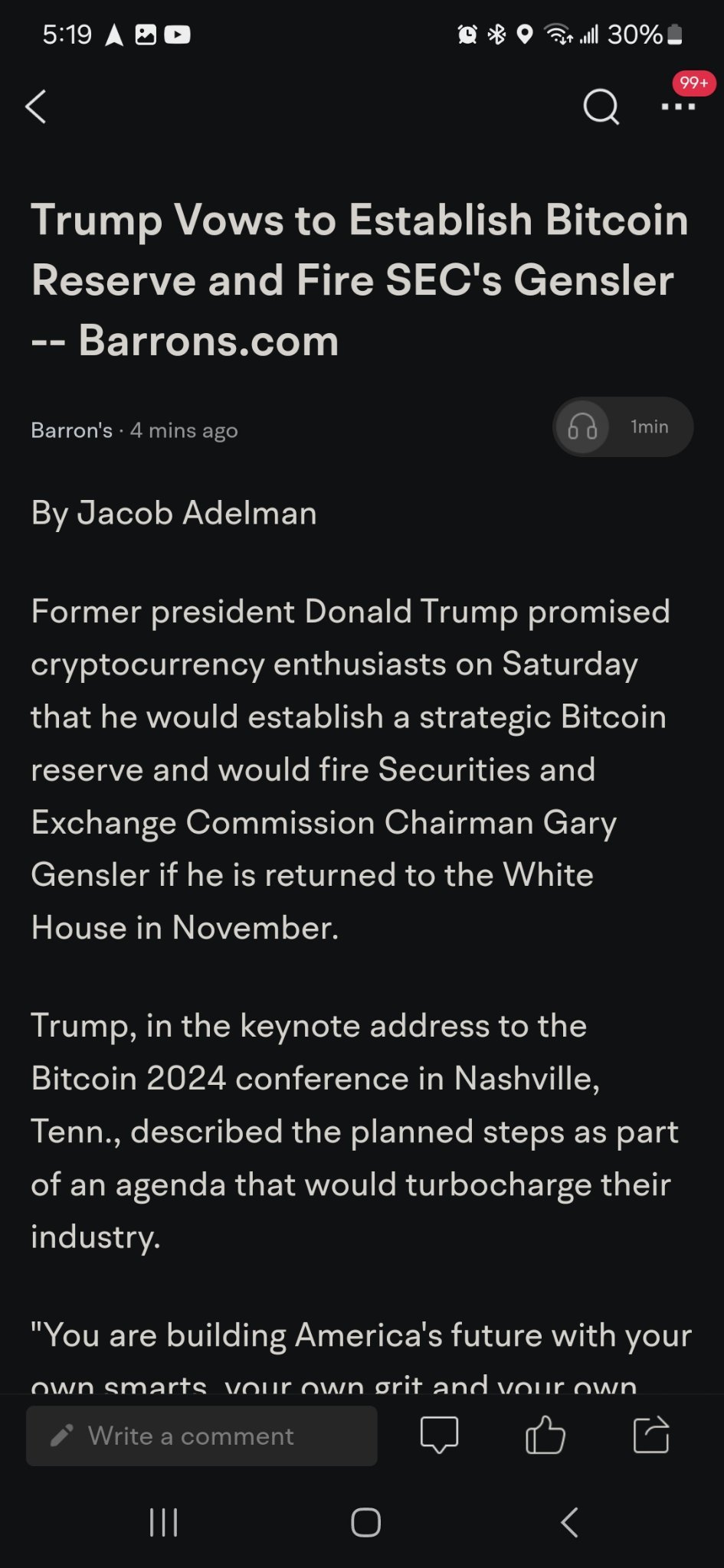 $XRP (XRP.CC)$ TRUMP VOWS TO FIRE GARY GENSLER