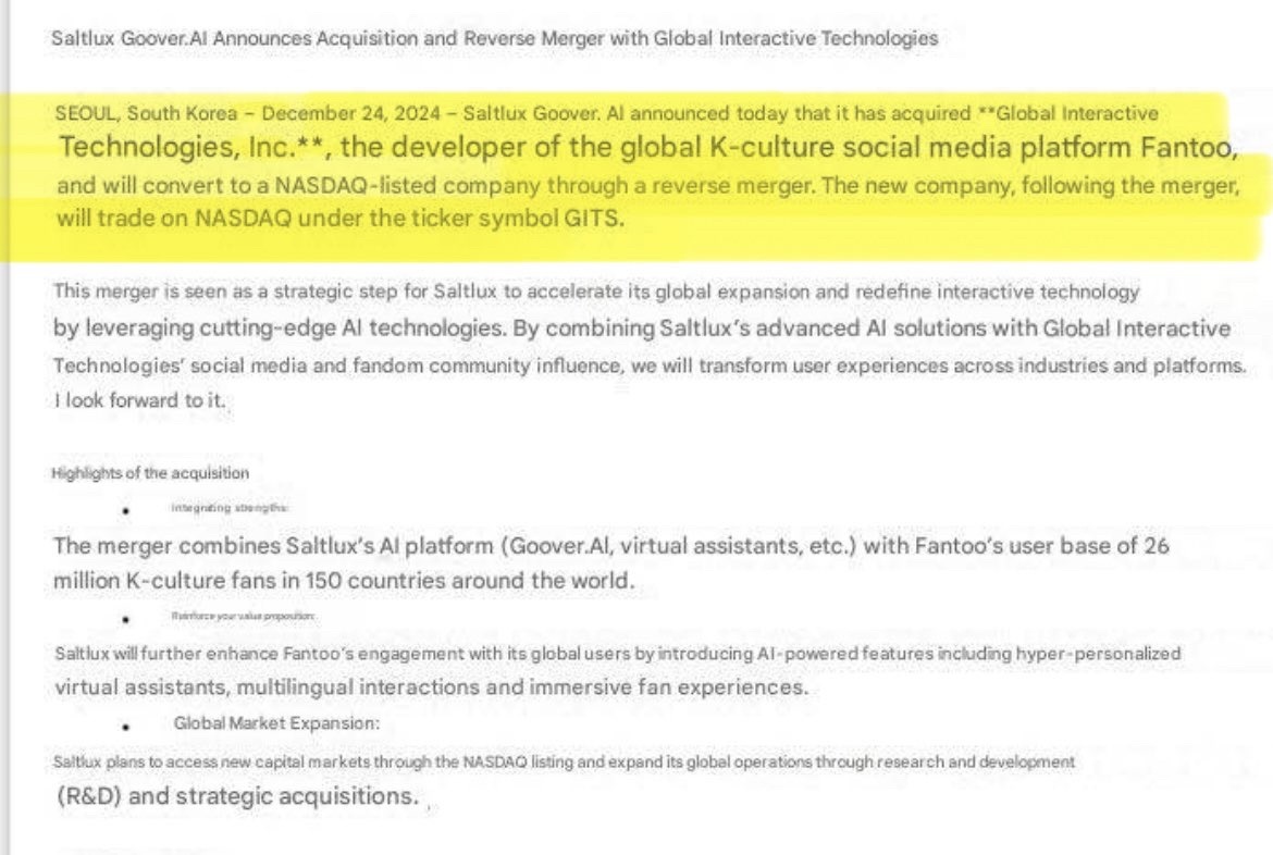 $Global Interactive Technologies (GITS.US)$ merger news coming $Bionomics (BNOX.US)$$Carbon Revolution (CREV.US)$$Theriva Biologics (TOVX.US)$$Mynaric (MYNA.US)...