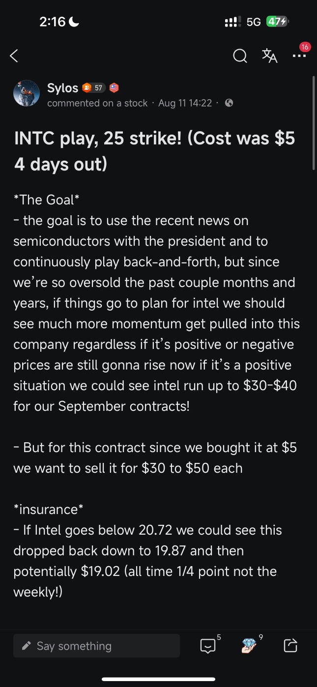 Last INTC Trade went 1000% 🔥 just like we said it would find out how how below ⬇️