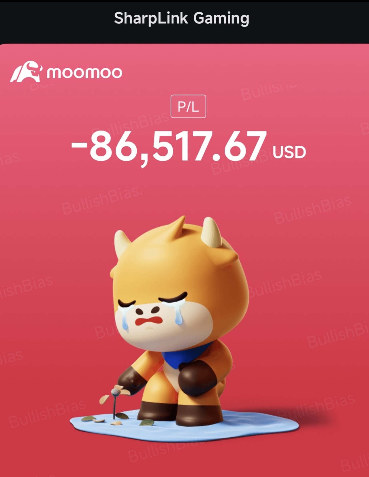 SharpLink Gaming (SBET.US)$ 你们这些懦夫绝大多数永远都不会富有，因为你们承受不了一点亏损。... - moomoo 社区