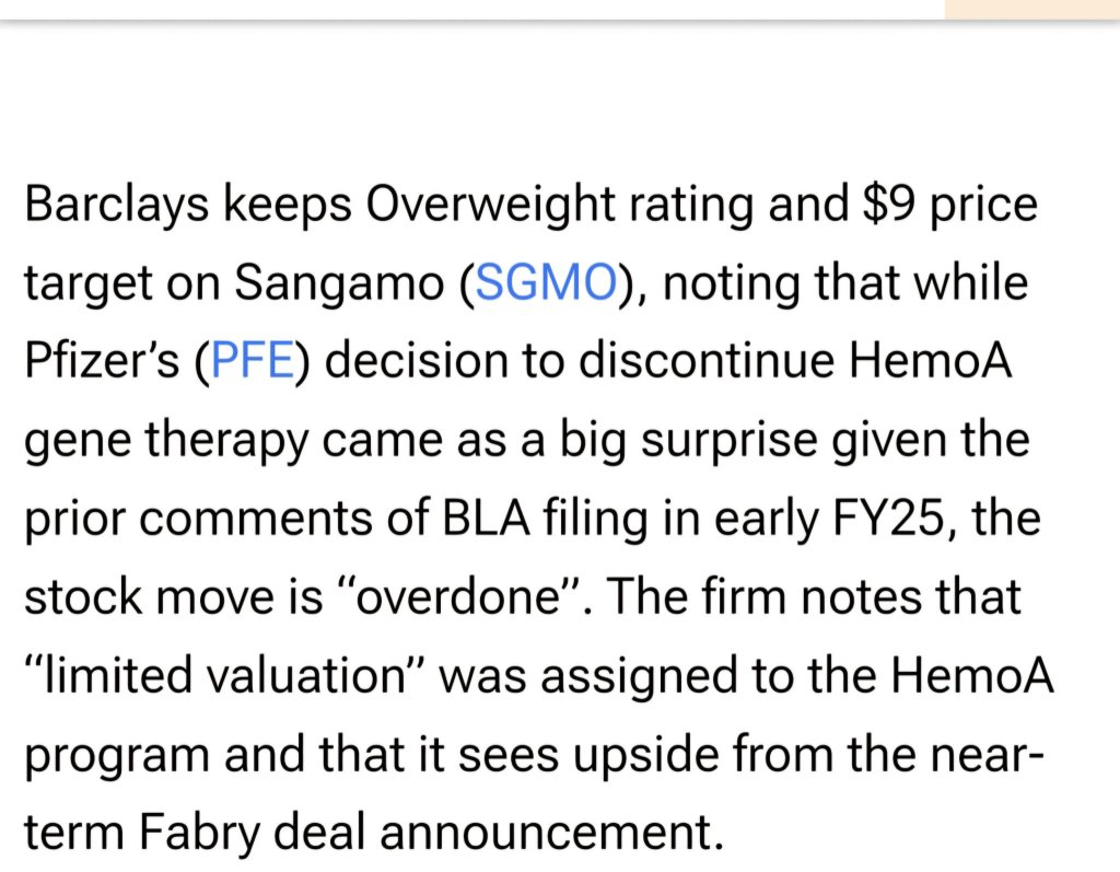 Barclay's maintains 9$ Target 