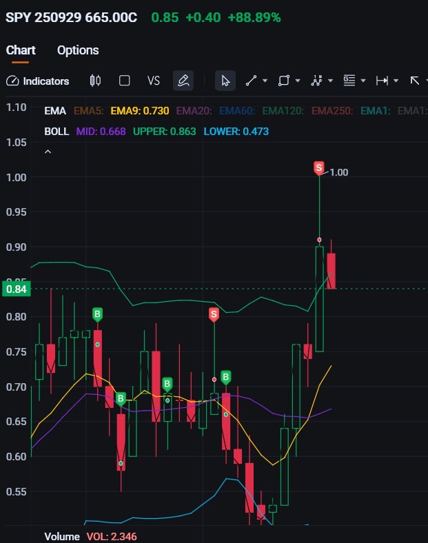 SPY看涨期权全面转移 - 9/29