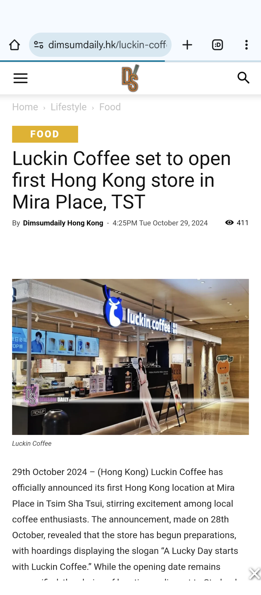 $瑞幸咖啡 (LKNCY.US)$ 瑞幸咖啡準備在香港開業  https://www.dimsumdaily.hk/luckin-coffee-set-to-open-first-hong-kong-store-in-mira-place-tst/