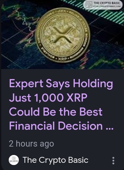 $瑞波币 (XRP.CC)$ https://thecryptobasic.com/2025/03/16/expert-says-holding-just-1000-xrp-could-be-the-best-financial-decision-of-your-lifetime/