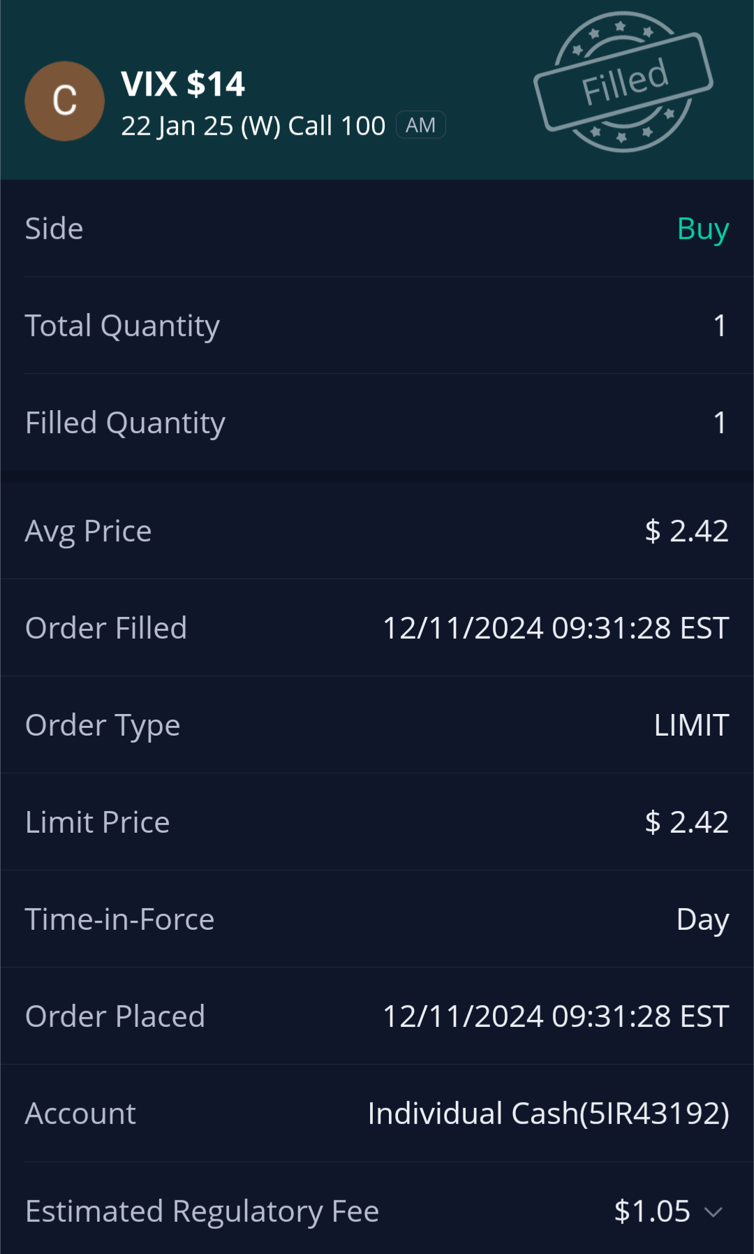 $CBOE Volatility S&P 500 Index (.VIX.US)$  Not a suggestion for anyone else to buy, but I pulled the trigger on a call. I'm trusting my analysis and fully belie...