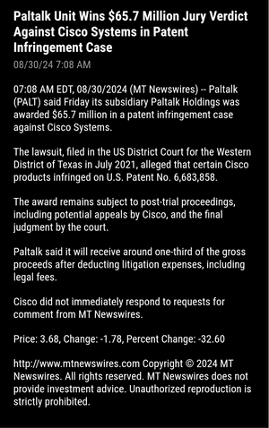 Big news 🔥🔥🔥$Palt overreaction play betta hurry 👀👀👀👀 $Tonix Pharmaceuticals (TNXP.US)$$Brenmiller Energy (BNRG.US)$$XORTX Therapeutics (XRTX.US)$$BioCard...