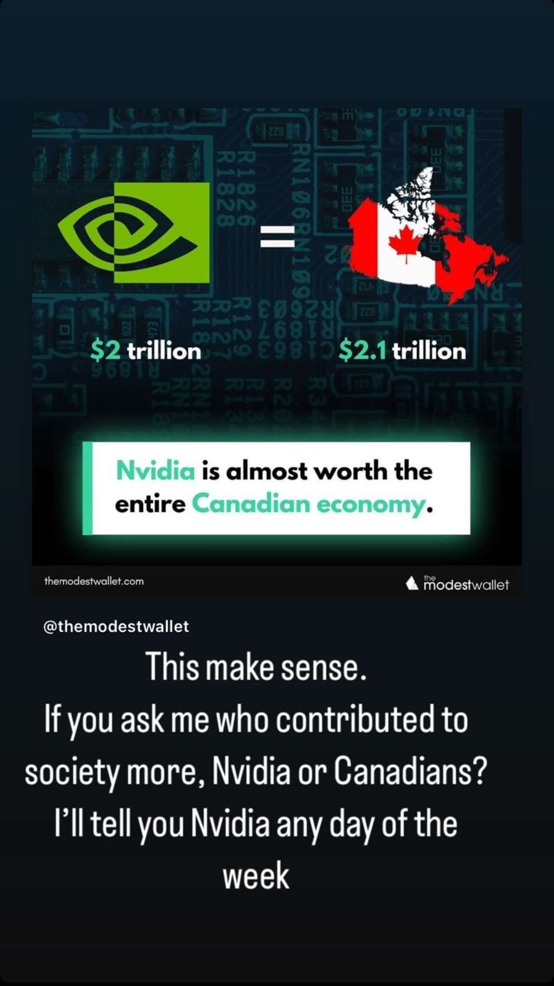 NVIDIA 应该收购加拿大 🥴
