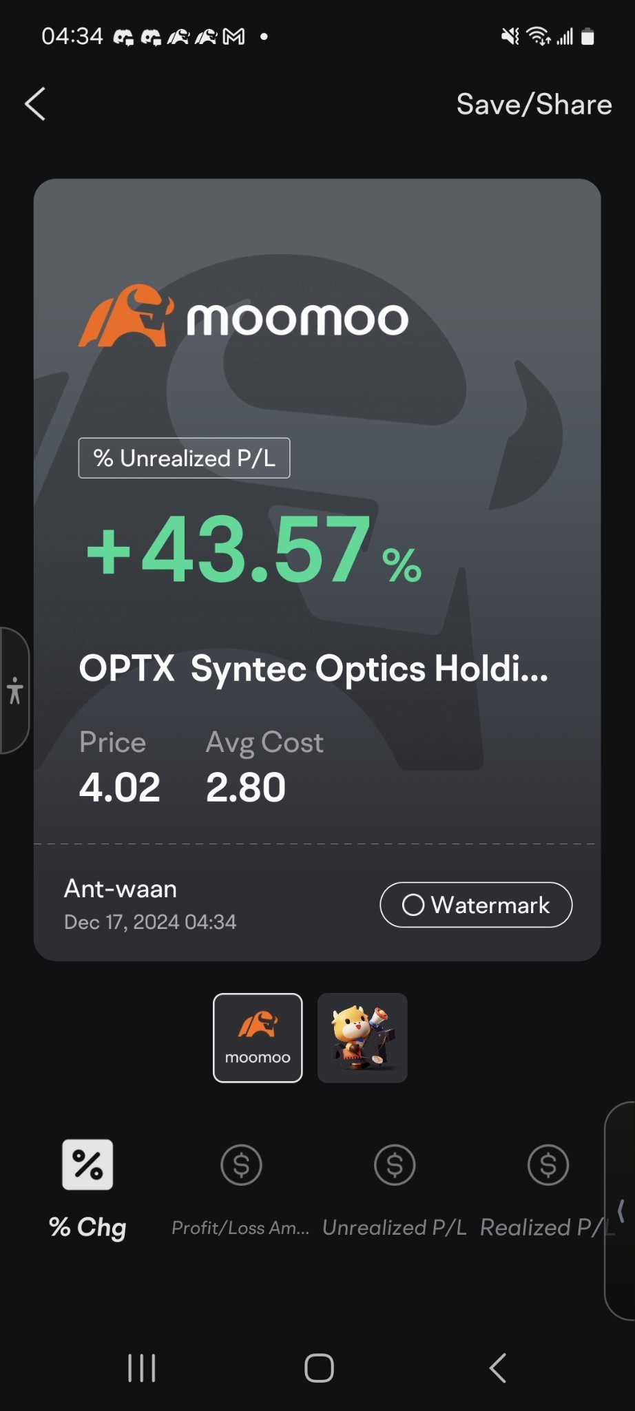 $シンテック オプティクス A (OPTX.US)$ 進行中 😎