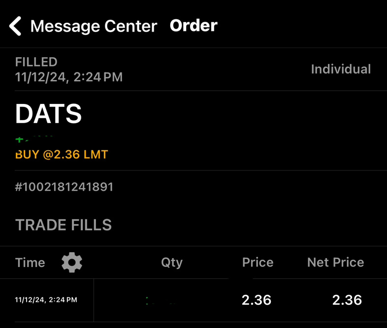 $DatChat (DATS.US)$ doing my part… ☝️