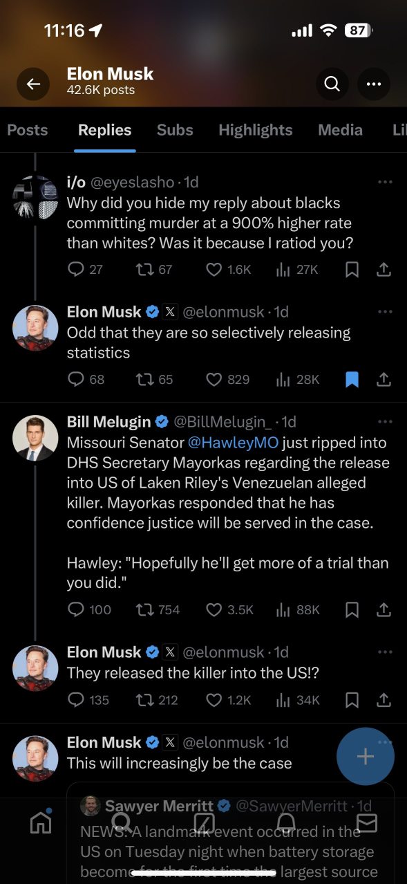 Elon Musk the CEO of Anti Semitic & Racist Tweets.