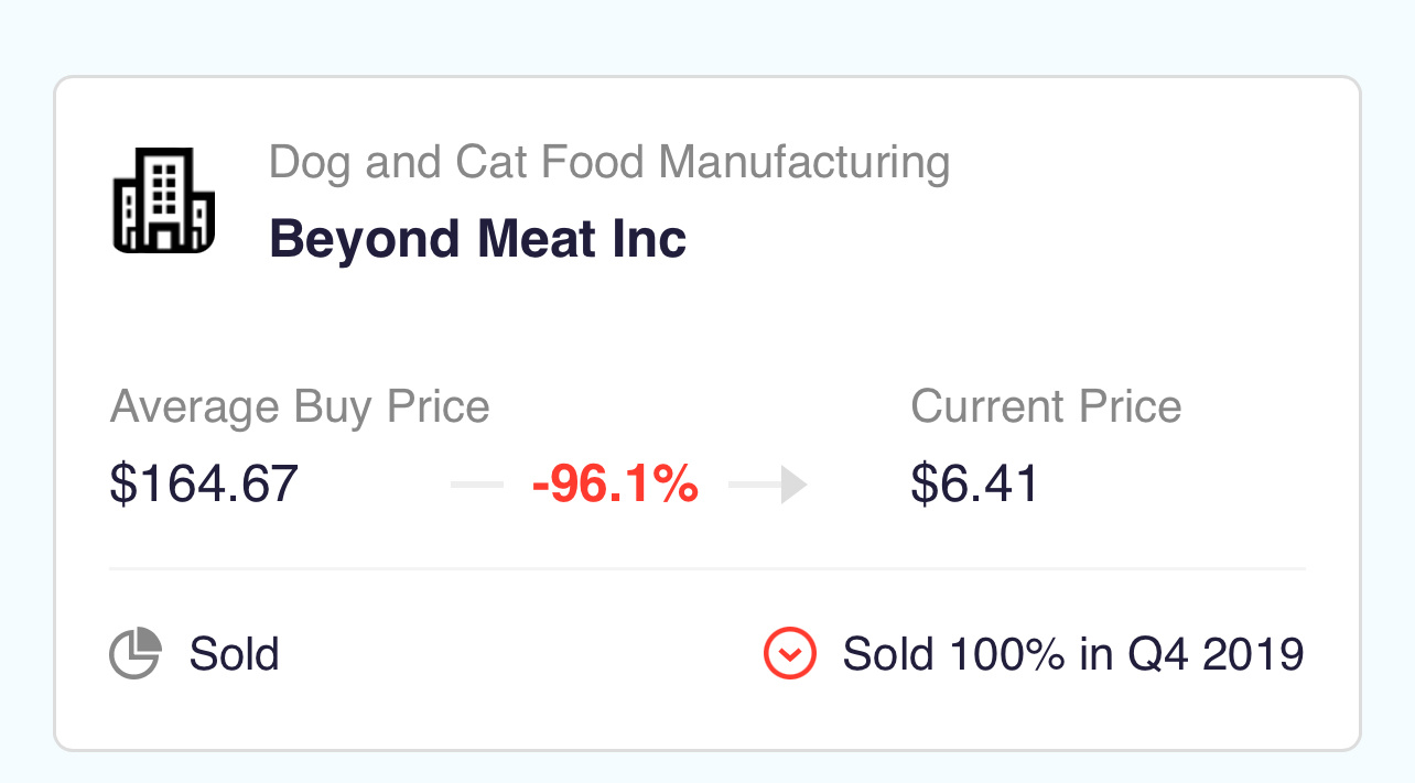 $Beyond Meat (BYND.US)$ 比尔·盖茨对股票也一无所知  要么