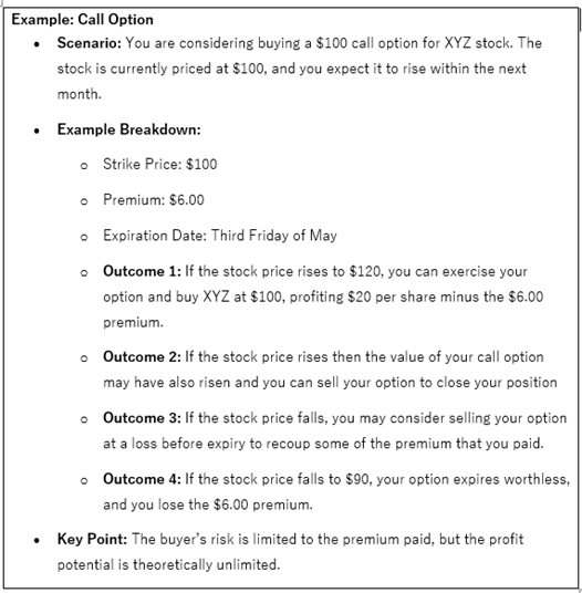 Options Workshop 3: Options Payoffs and Value:Understanding Risk, Reward, and Time