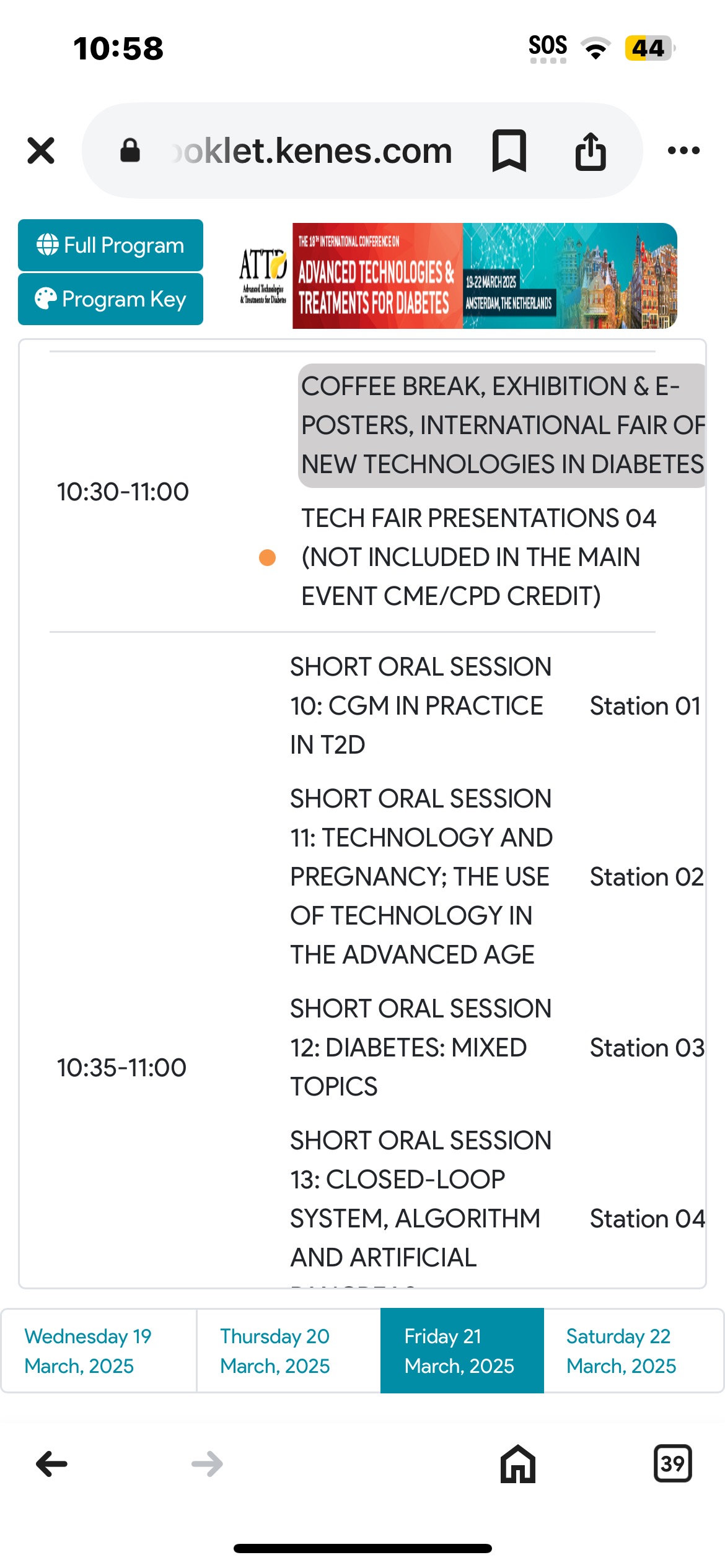 The 2025 ATTD Conference schedule tomorrow or Saturday in Netherlands- possible poster presentation times of GCTK